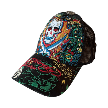 Ed hardy Kirjailtu timanttitrucker-lippalakki