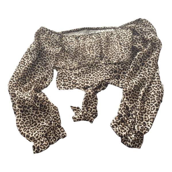 Leopard print tie top
