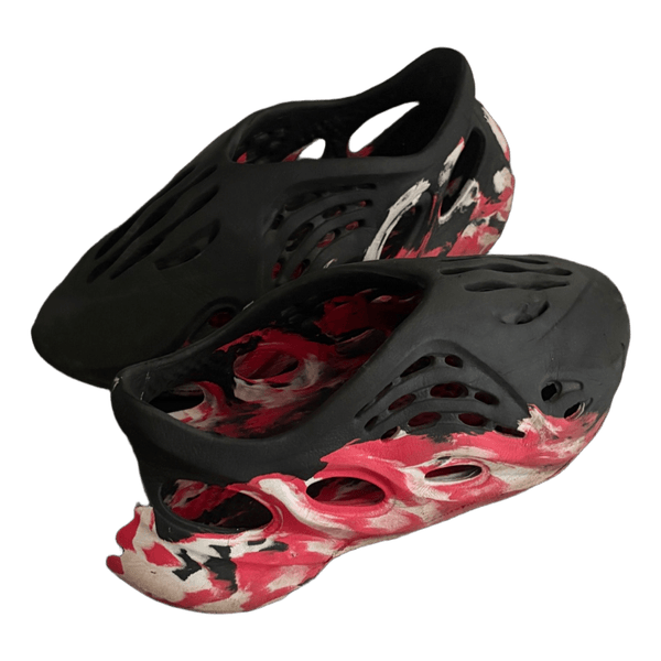 Black and red foam runners