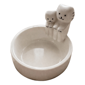 Ceramic cat trinket dish