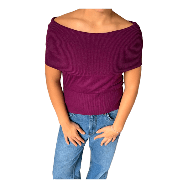 Lilla strikket top H&M