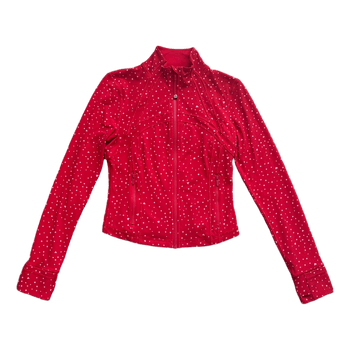 Red heart print jacket