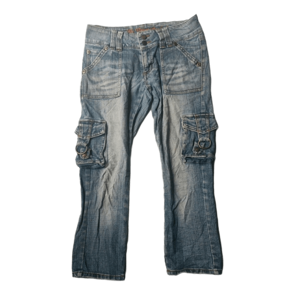 Y2K Denim Cargo Caprit / Karkofarkut - Siniset - XS/S (34/36)