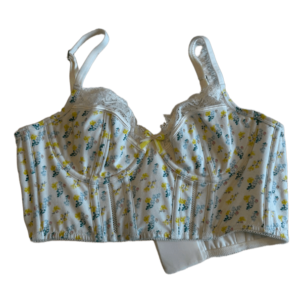 Lounge floral corset bra