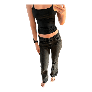Vintage Y2K low-waisted black jeans, size XS