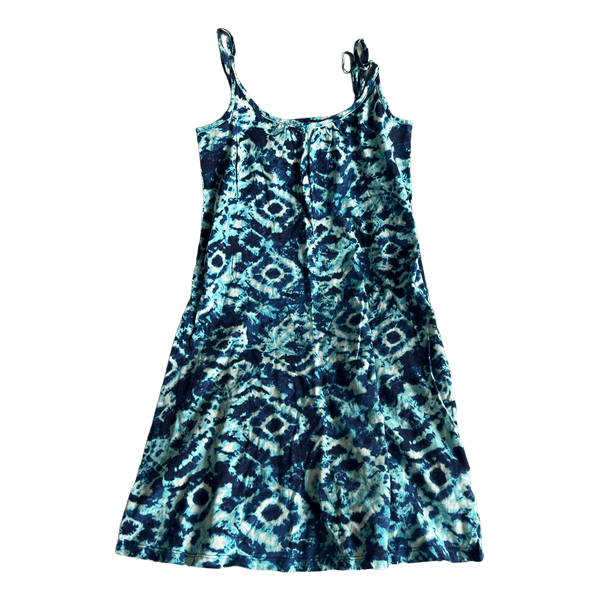 Blue tie dye dress