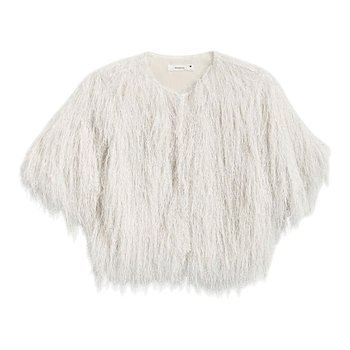 White fringed crop top