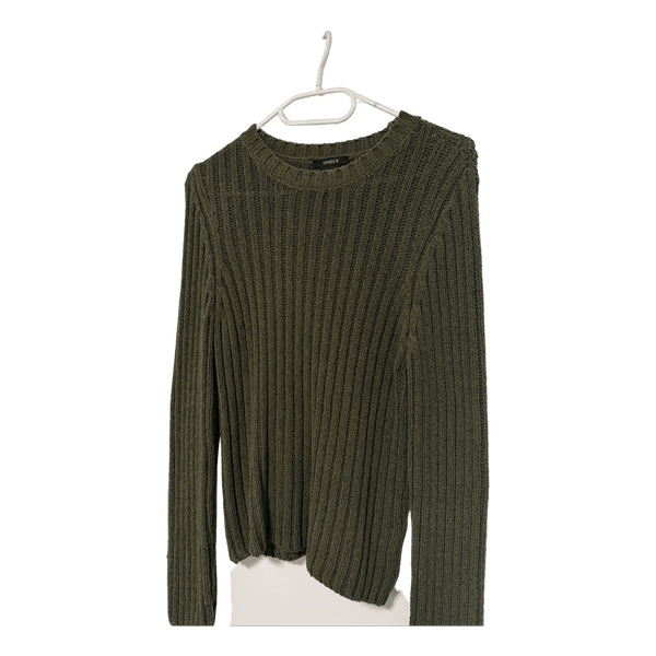 Khaki ribitud kampsun