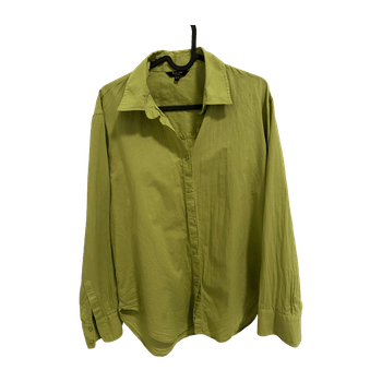 Green button-up shirt