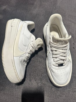 White Nike Air Force sneakers