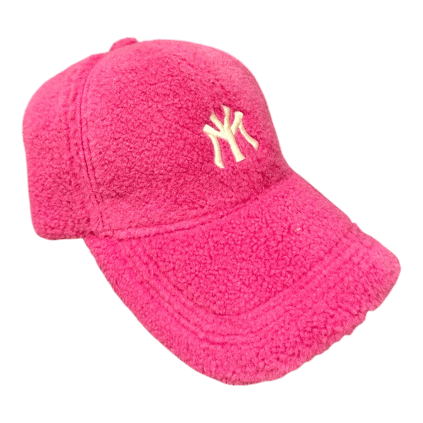 Pink fluffy baseball cap