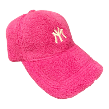 Pink fluffy baseball cap