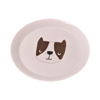 Lasten lautanen koiran kuvalla