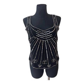 Black sequin tank top