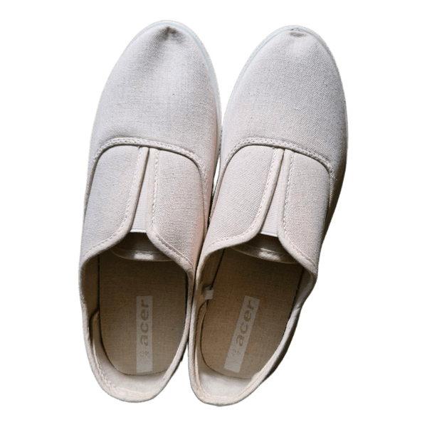 Rosa slip-on tygskor