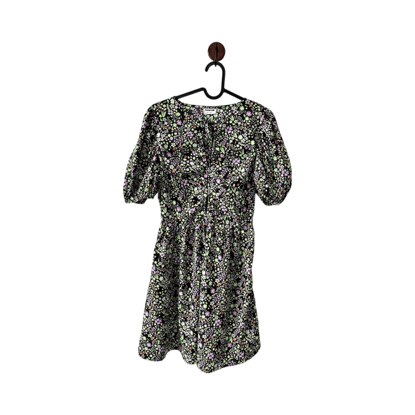 Noisy May 'DEVON' summer dress in black with a floral pattern size S