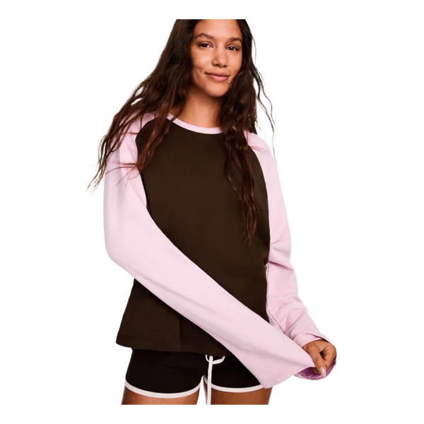 Langærmet raglan t-shirt