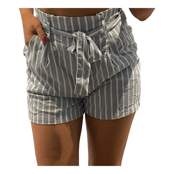 Blue striped high waist shorts