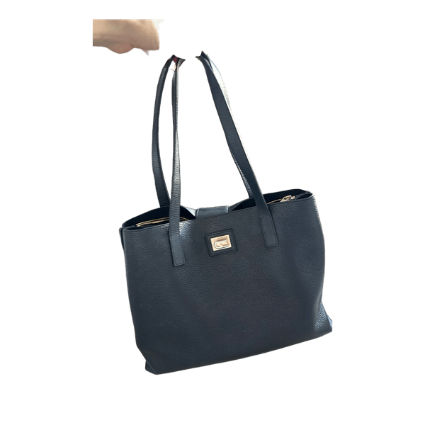Black leather tote bag - Furla