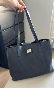 Black leather tote bag - Furla