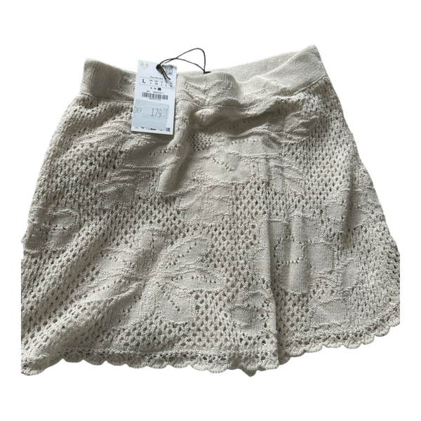 Zara Beige strikket nederdel