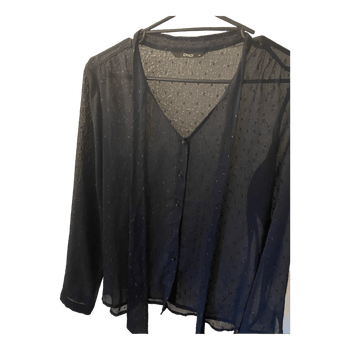 Scandinavian style navy blue glitter pusero