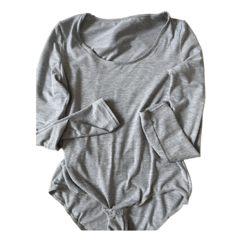 Grey long sleeve bodysuit