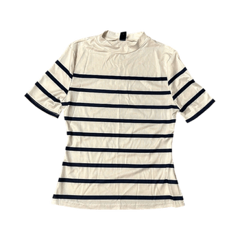 White striped ribbed top