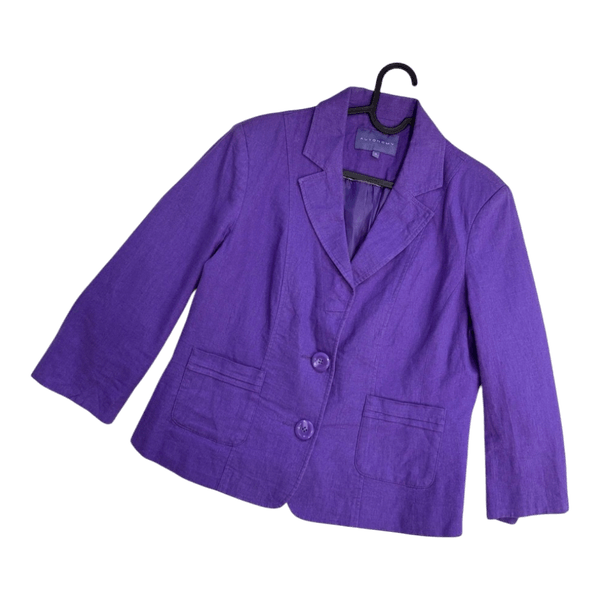 Purple linen blend blazer