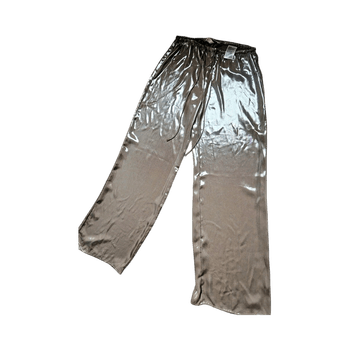 Bronze shiny wide leg pants