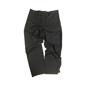 Harmaat liituraidalliset housut