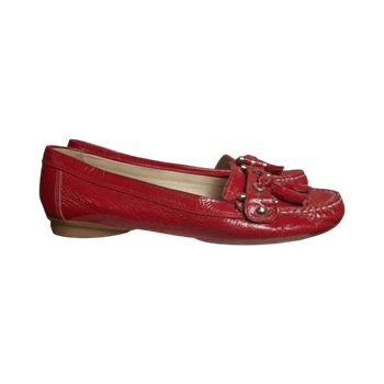GEOX Red Leather Loafers