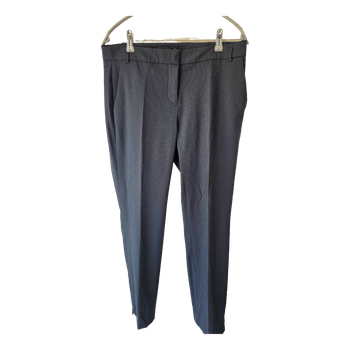ZARA Pinstripe Tailored Trousers - Charcoal Black - Size 40