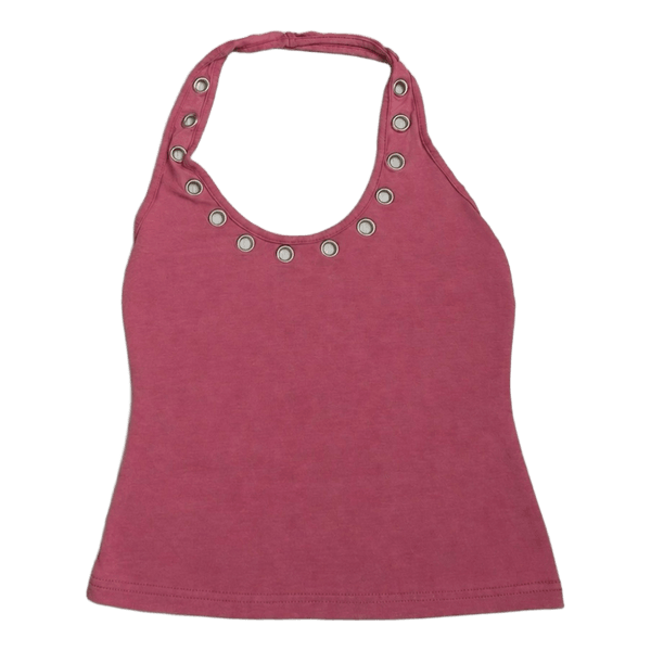Lyserød halterneck top