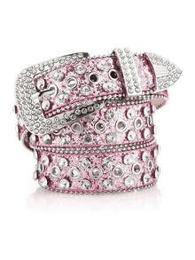 Crystal studded belt 110 cm