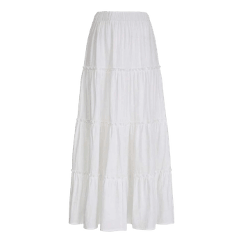 White tiered maxi skirt