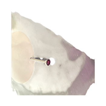 Nenäkoru suora 2 kpl pinkki / hopea kirurginteräs