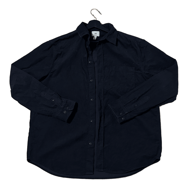 H&M navy button-down shirt