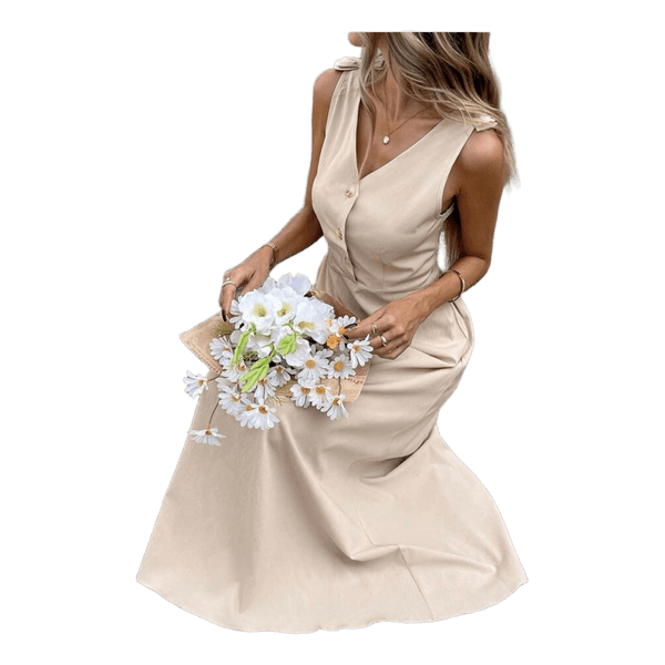 Beige midi dress