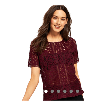 Superdry Burgundy Lace Top – Boho Romantic Festival Style
