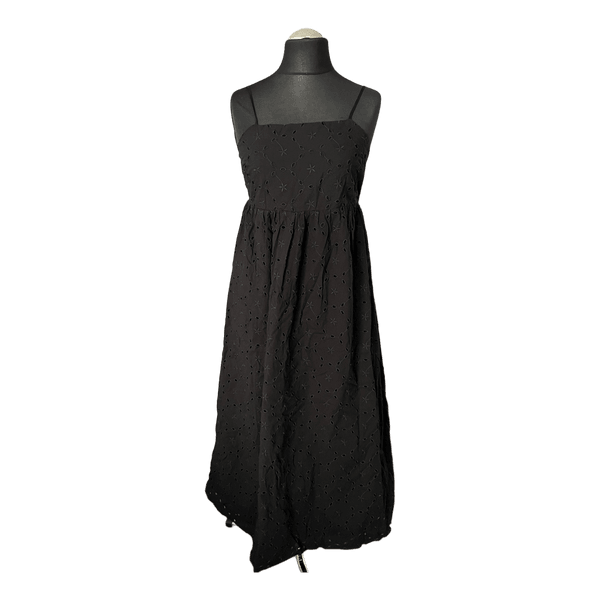 Black eyelet maxi dress