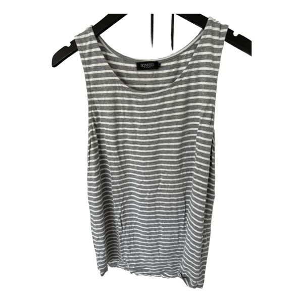 Gråstribet tanktop fra Soaked in Luxury str. L