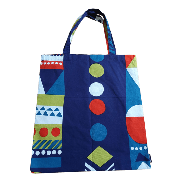 Monivärinen Marimekko kangaskassi
