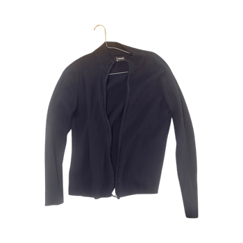 Ribbed zip cardigan