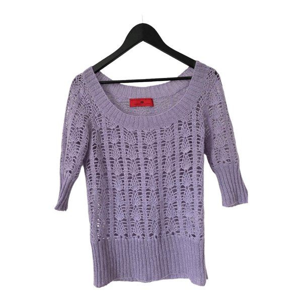 Liliowy ażurowy sweter Designers Remix