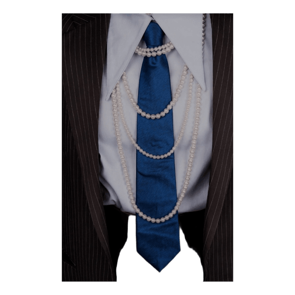 Blue silk tie