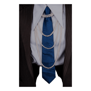 Blue silk tie