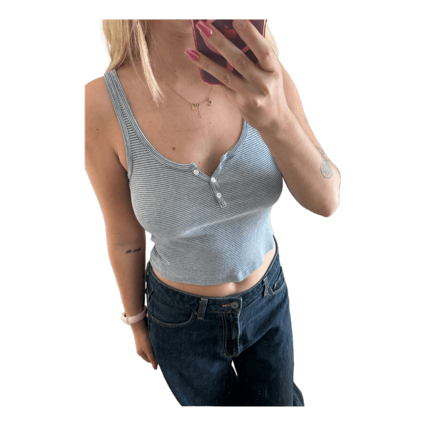 Grå stribet tank top