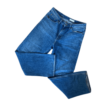 Blue straight leg jeans