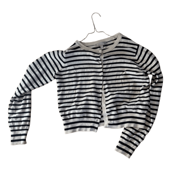 Stribet strikket cardigan
